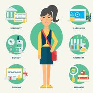 Occupation Student Vector illustration flat style N2