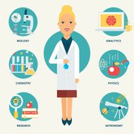 Profession Scientist Vector illustration flat style