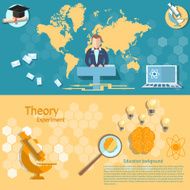Online education learning technology banners