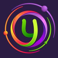 Y letter with atoms orbits