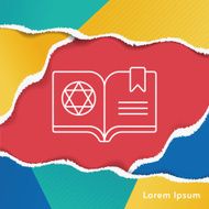 magic book line icon