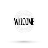 Welcome lettering illustration