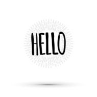 Hello lettering illustration