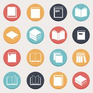 Book Vector Button Set
