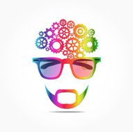 Human head thinking