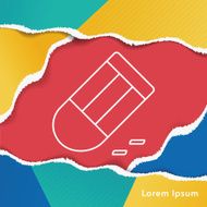 eraser line icon