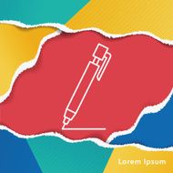 pen pencil line icon N4