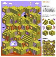 Autumn or Halloween 3d maze game with stairs and ladders N2