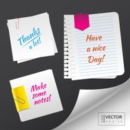 Blank paper sheets with clips N2
