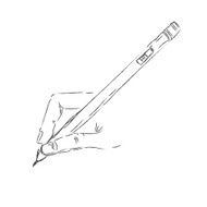 hand drawing speech speak vector pen icon pencil N2