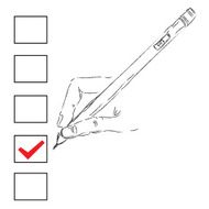 choice hand pencil drawing sketch vector illustration