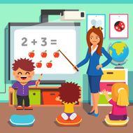 Children studying in classroom N2