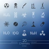 Set of chemistry icons