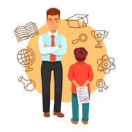 Parenting and education concept with icons N2