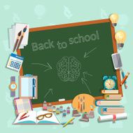 Back to school board education college campus classroom