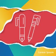 pen pencil line icon N11