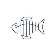 Vector icon of fishbone N4