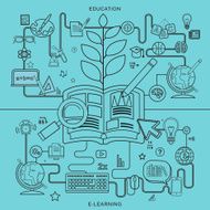 education and e-learning concepts