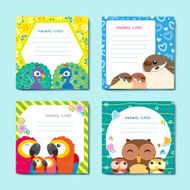 lovely animal cards collection set