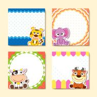 adorable animal memo pads set