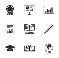 Education and study icon Presentation signs N4