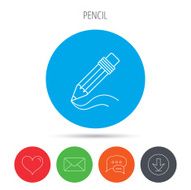 Pencil icon Drawing tool sign