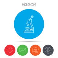 Microscope icon Medical laboratory equipment