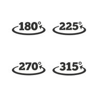 Angle degrees icons Geometry math signs N2