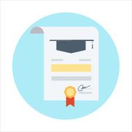 Diploma theme flat style colorful vector icon for info graphi N2