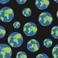 Globe seamless pattern Globes of earth background Planets