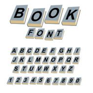 Font book Alphabet on covers of books