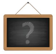 blackboard with question mark