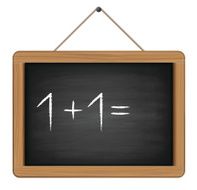 blackboard with math equation