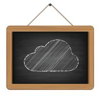 blackboard with cloud sign