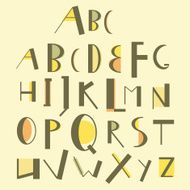 Vector funny english uppercase alphabet N2