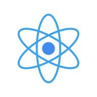 Atom icon modern minimal flat design style science vector symbol N7