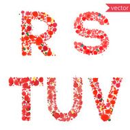 decorative letters R S T U V made drops