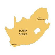 vector map of South Africa