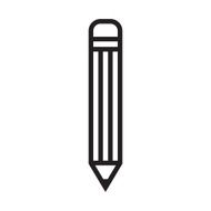 Pencil outline icon modern minimal flat design style vector illustration N4