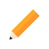 Pencil icon modern minimal flat design style vector illustration N2