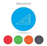 Triangular ruler icon Straightedge sign N3