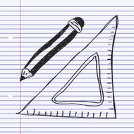 Simple doodle of drawing equipment N2