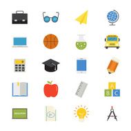 Education and School Flat Icons color