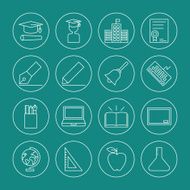 Education Icons Set N16