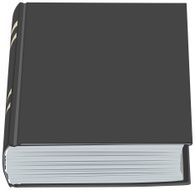 Black closed book hardcover