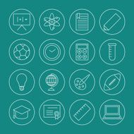 Education Icons Set N18