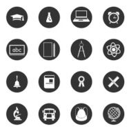 flat thin line minimalistic icons of artist tools N2