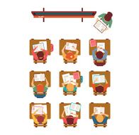 Classroom Top View in Flat design N2