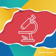 Microscope line icon N3