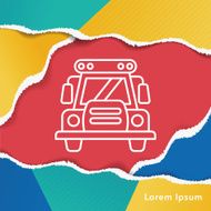 school bus line icon
